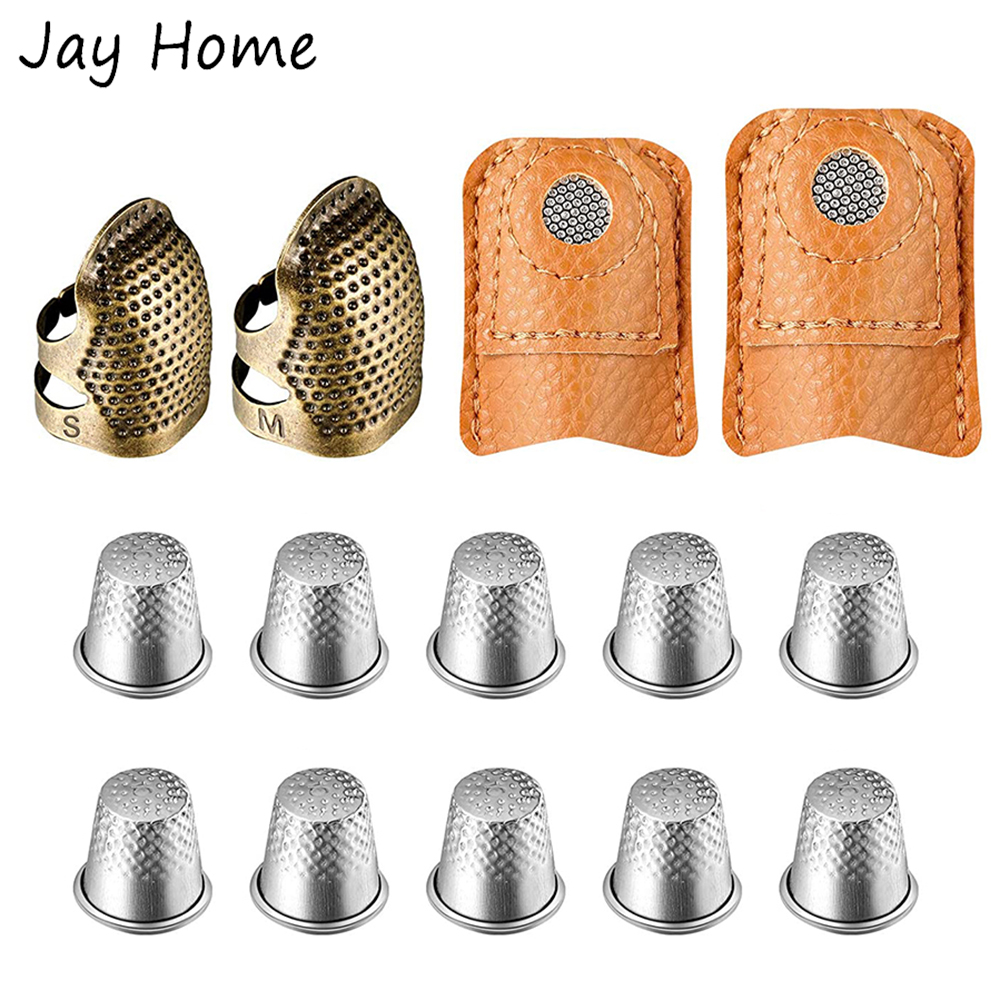 Sewing Thimble Metal - 14 pçs conjunto dedal de costura