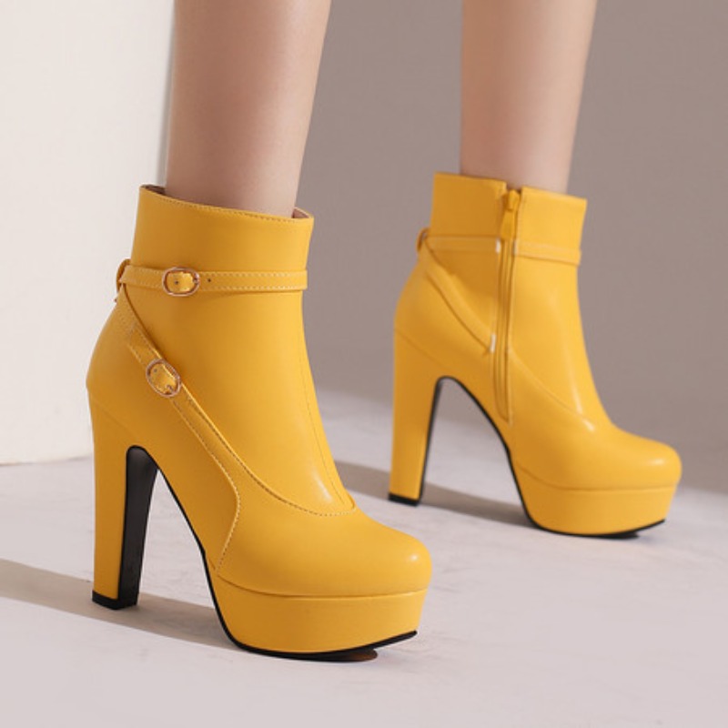 Sewing Fleece - Botas de plataforma de moda feminina