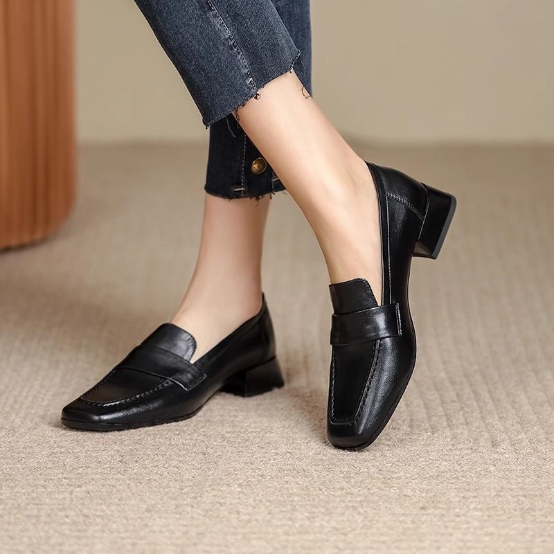 Sewing Latex - Mocassins de couro macio feminino 2025