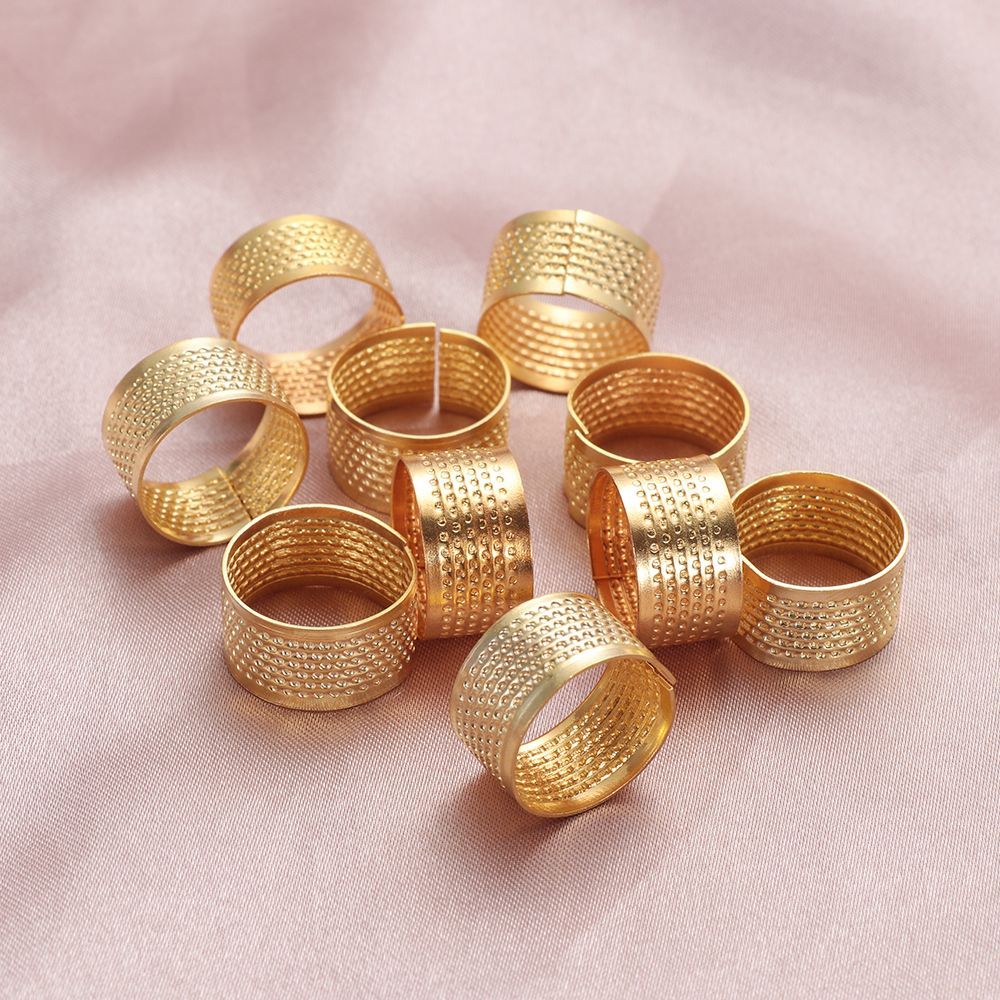 Sewing Thimble Metal - Acessórios de Costura Vintage Dourados para