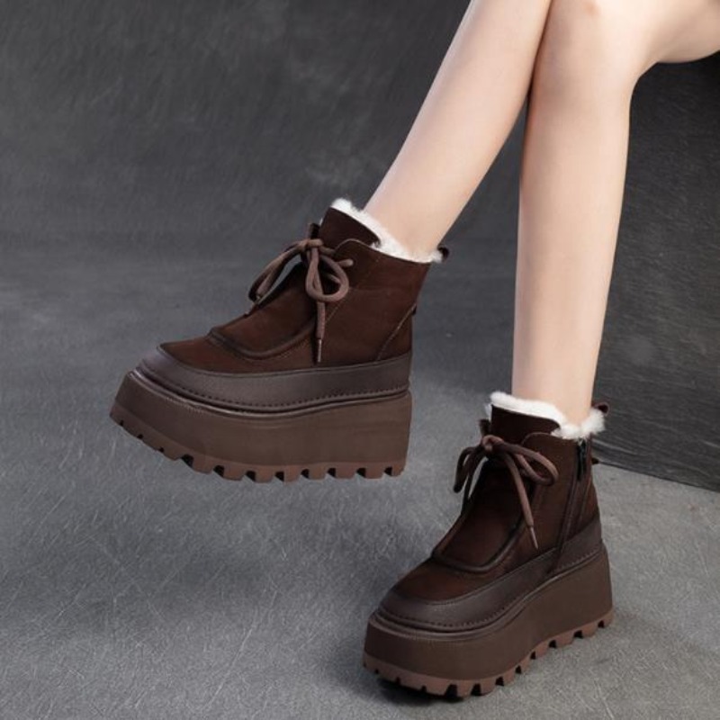 Sewing Fleece - Botas de neve de inverno retro