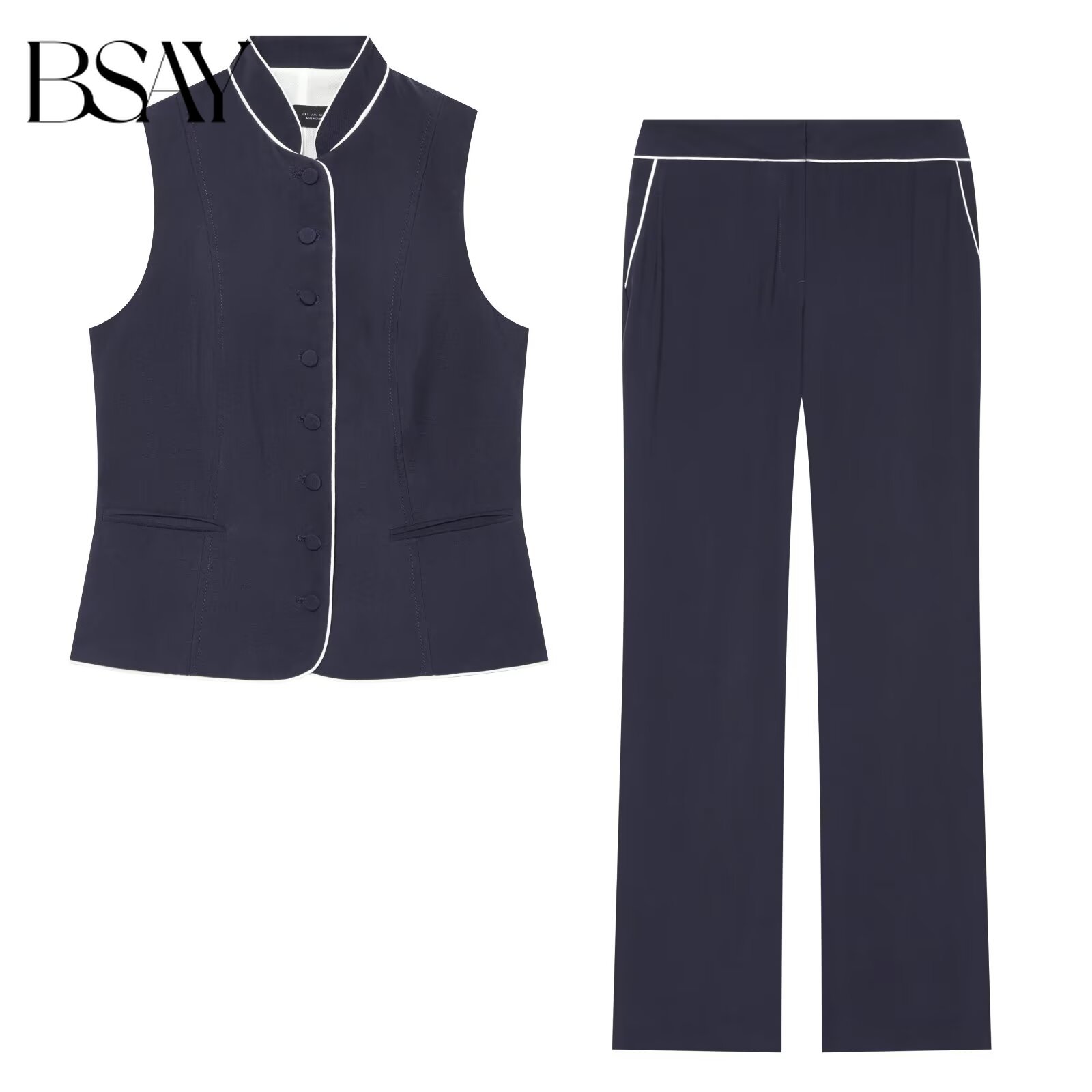 Sewing Vest - Conjunto Feminino BSAY: Colete Sem Mangas