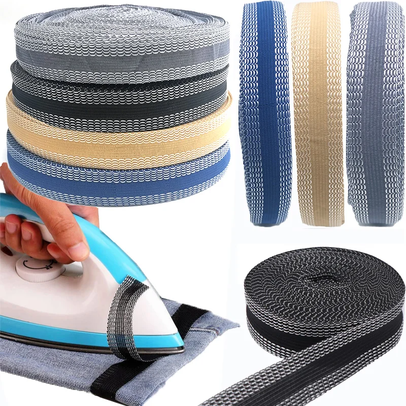 Interfacing Iron On - Auto-adesivo calça boca pasta calças borda