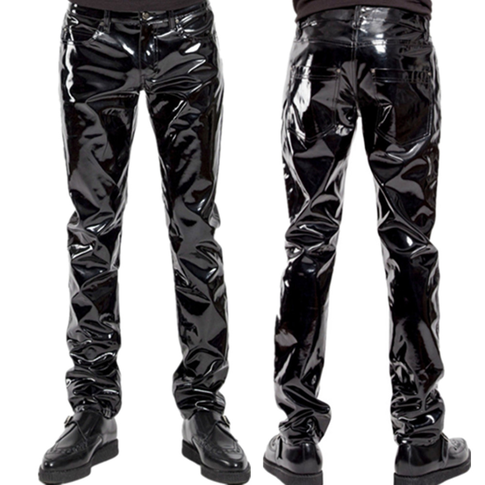Sewing Latex - Calças de látex de pvc brilhante