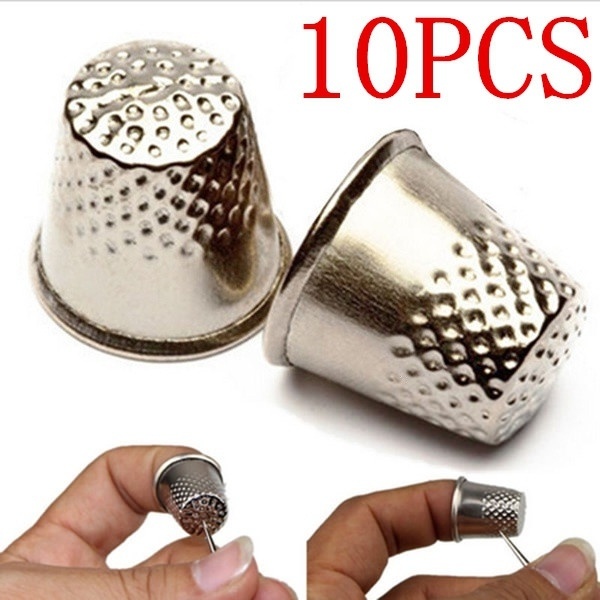 Sewing Thimble Metal - 10 Peças Protetores de Dedo de