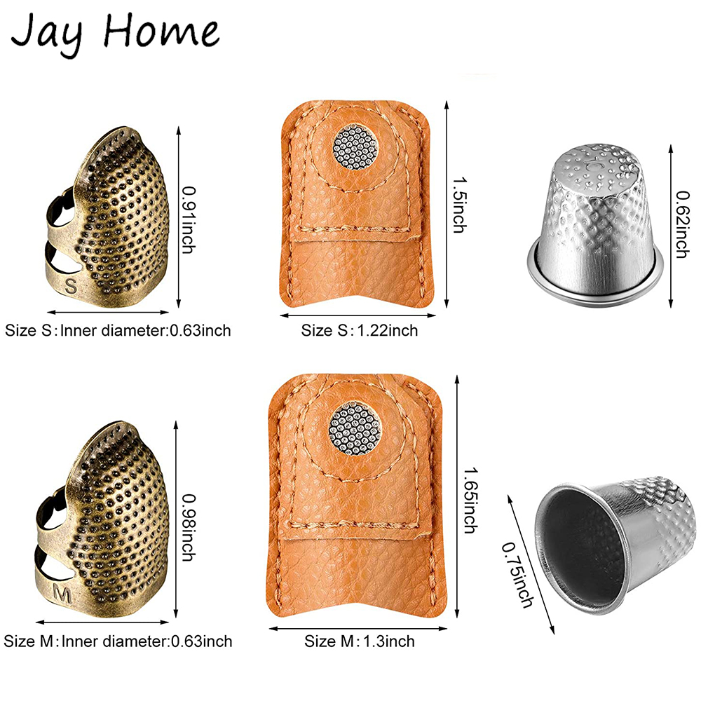 14 pçs conjunto dedal de costu - Sewing Thimble Metal avaliação e preço