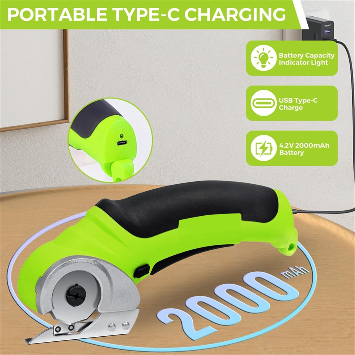 Tesoura Elétrica Sem Fio para  - Rotary Cutter Fabric avaliação e preço