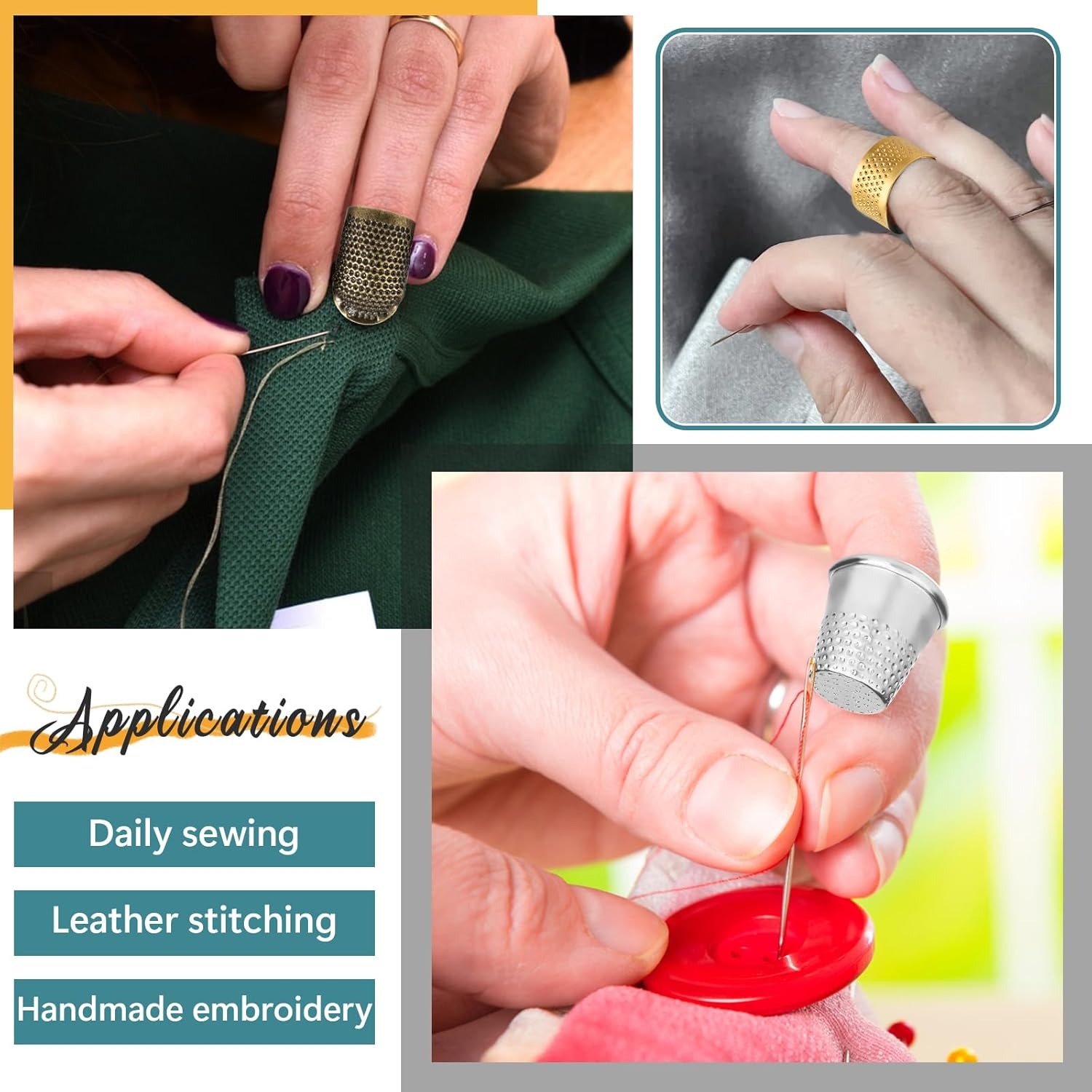 Dedais de Costura, Anéis de De - Sewing Thimble Metal avaliação e preço