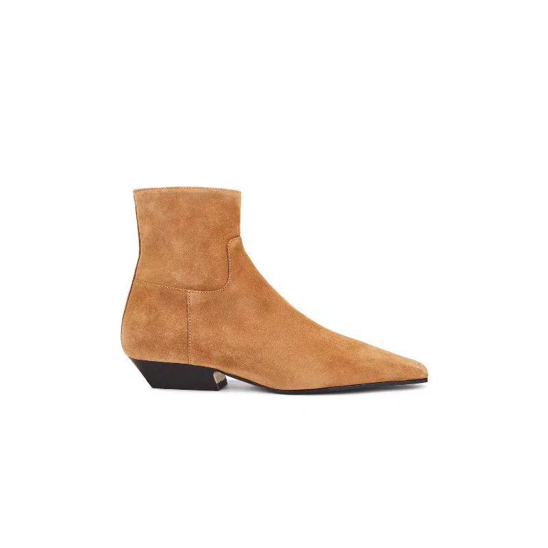 Botas Curtas Femininas de Moda - Sewing Zipper avaliação e preço