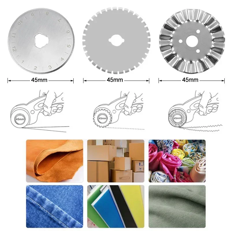 45mm rolo roda faca de corte d - Rotary Cutter Fabric avaliação e preço