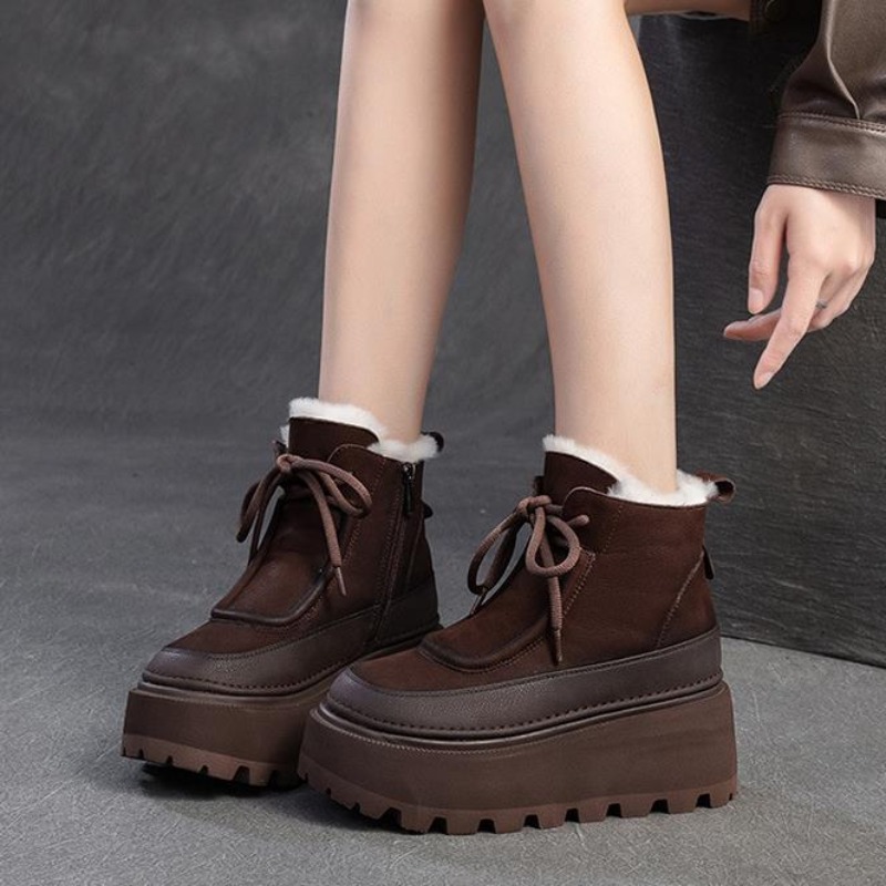 Botas de neve de inverno retro - Sewing Fleece avaliação e preço