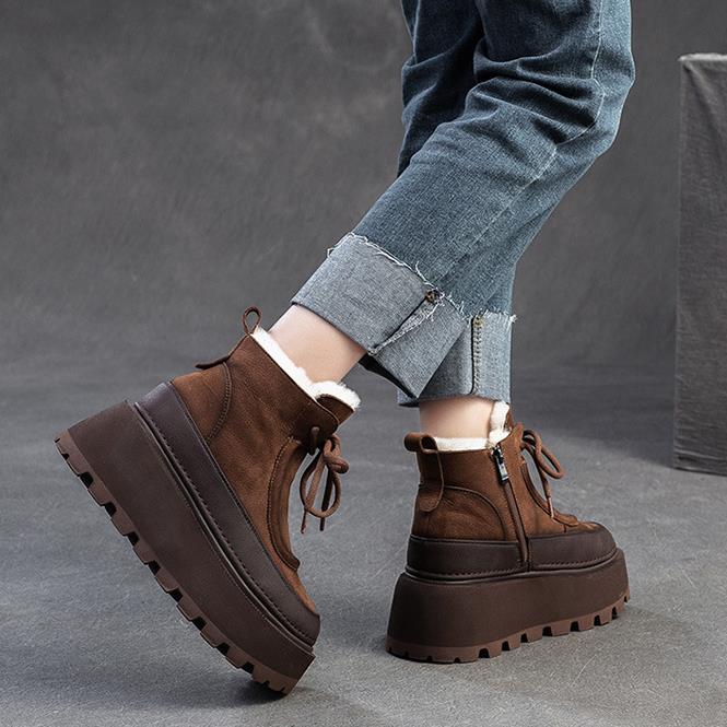 Botas de neve de inverno retro - Sewing Fleece avaliação e preço