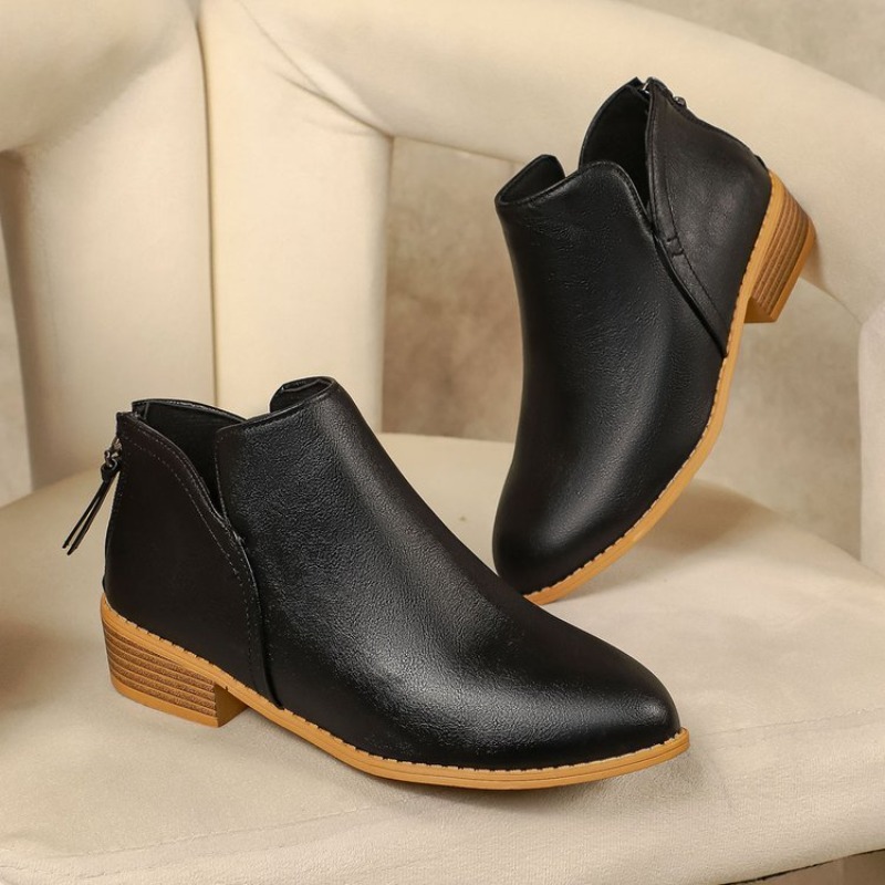 Botas de tornozelo femininas d - Sewing Zipper avaliação e preço
