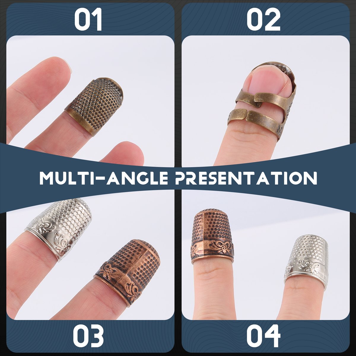 MALL 6 Peças Protetor de Dedo  - Sewing Thimble Metal avaliação e preço