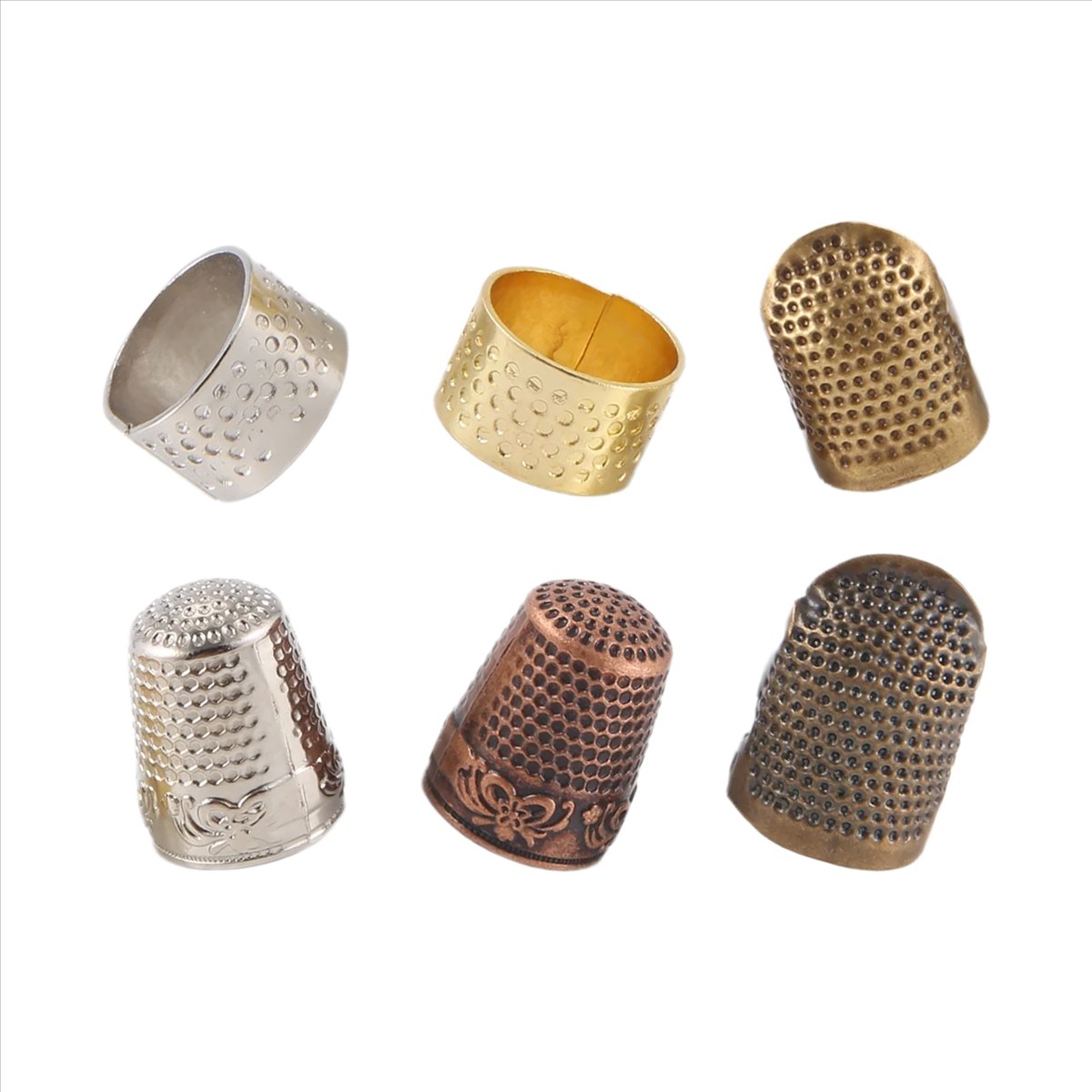 MALL 6 Peças Protetor de Dedo  - Sewing Thimble Metal avaliação e preço