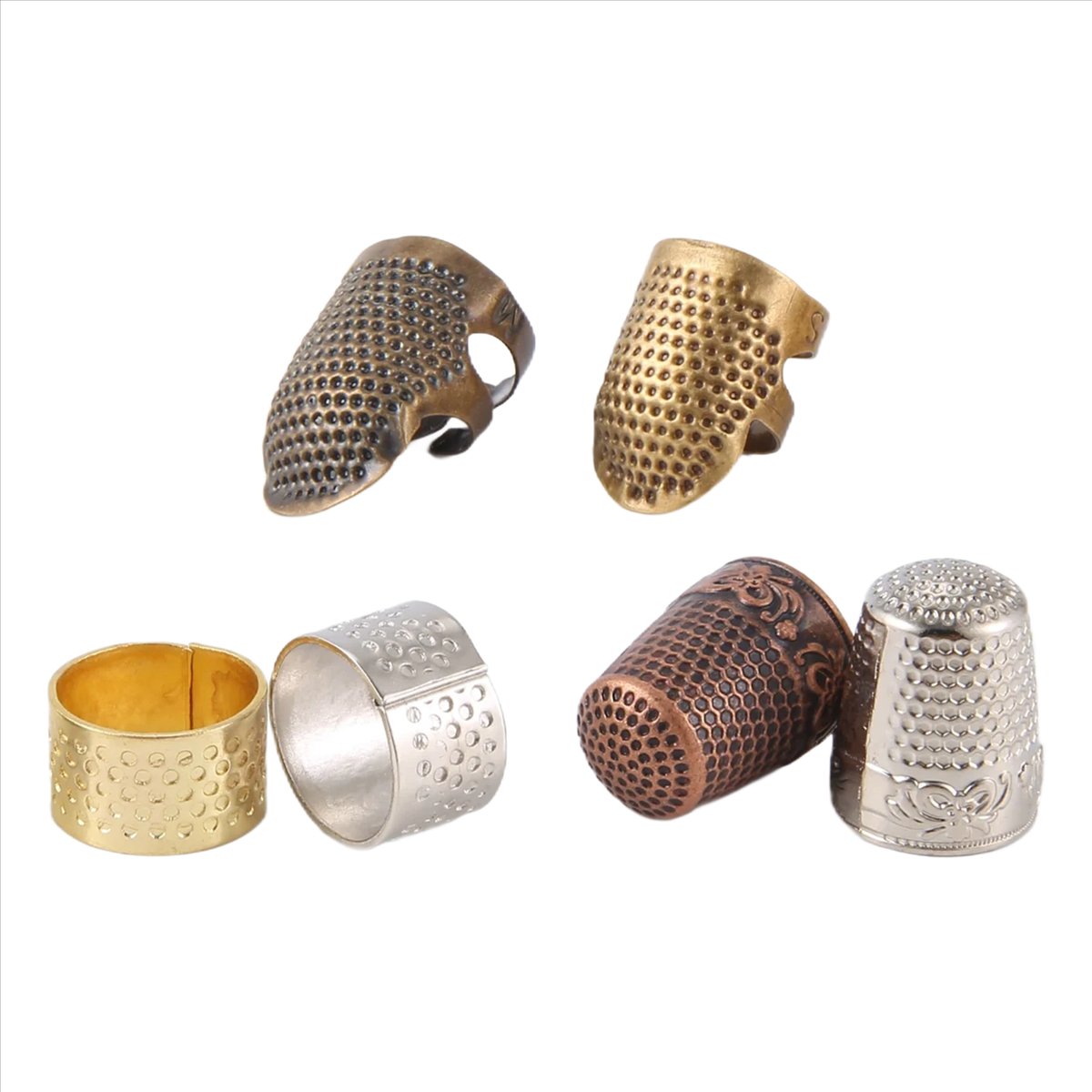 MALL 6 Peças Protetor de Dedo  - Sewing Thimble Metal avaliação e preço