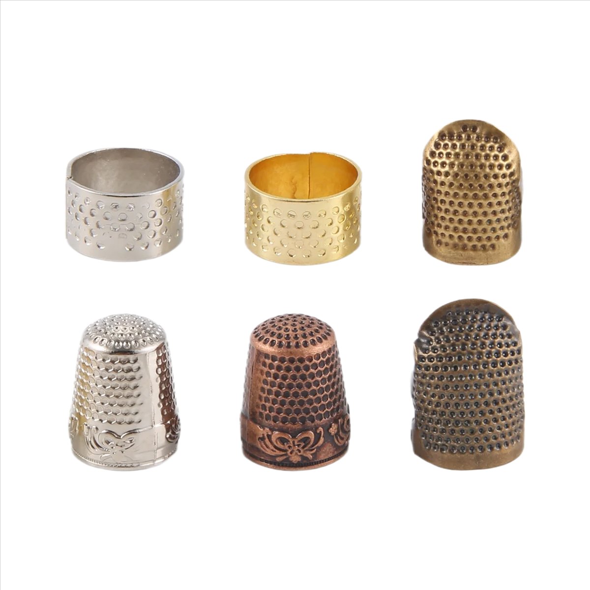 MALL 6 Peças Protetor de Dedo  - Sewing Thimble Metal avaliação e preço
