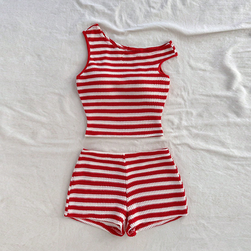 Verão feminino curto conjunto  - Sewing Vest avaliação e preço