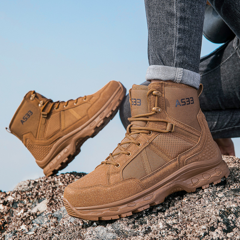 Botas táticas militares mascul - Sewing Zipper avaliação e preço