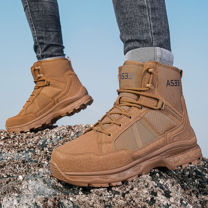 Botas táticas militares mascul - Sewing Zipper avaliação e preço