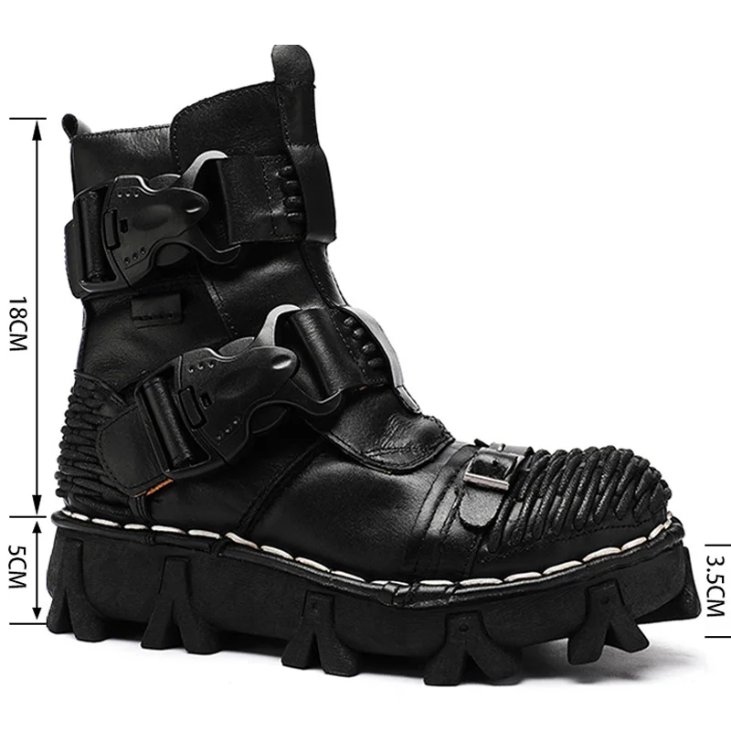 Botas de motocicleta de couro  - Sewing Latex avaliação e preço
