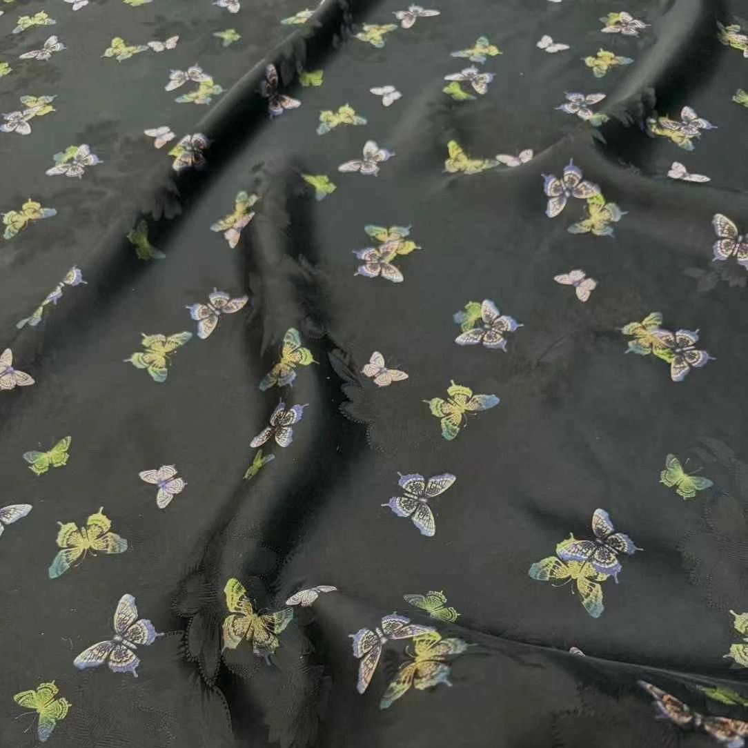 Tecido de seda pesado preto co - Sewing Vest avaliação e preço