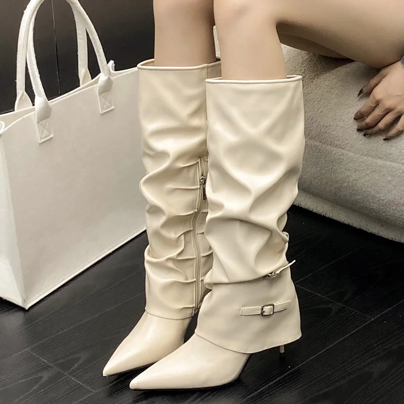 Eilyken Botas Femininas de Can - Sewing Zipper avaliação e preço