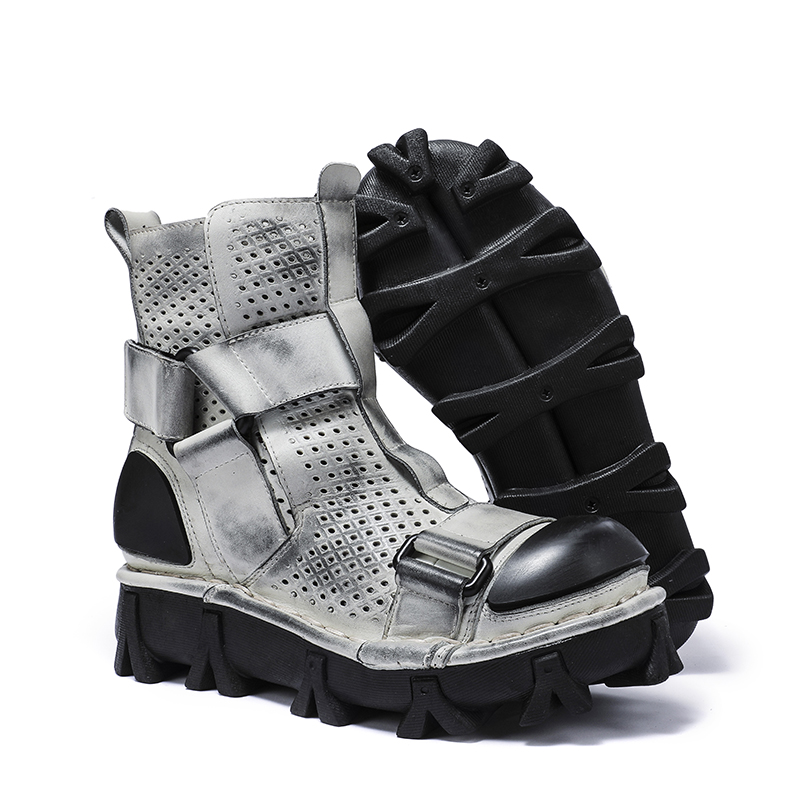 Botas de motocicleta de couro  - Sewing Zipper avaliação e preço