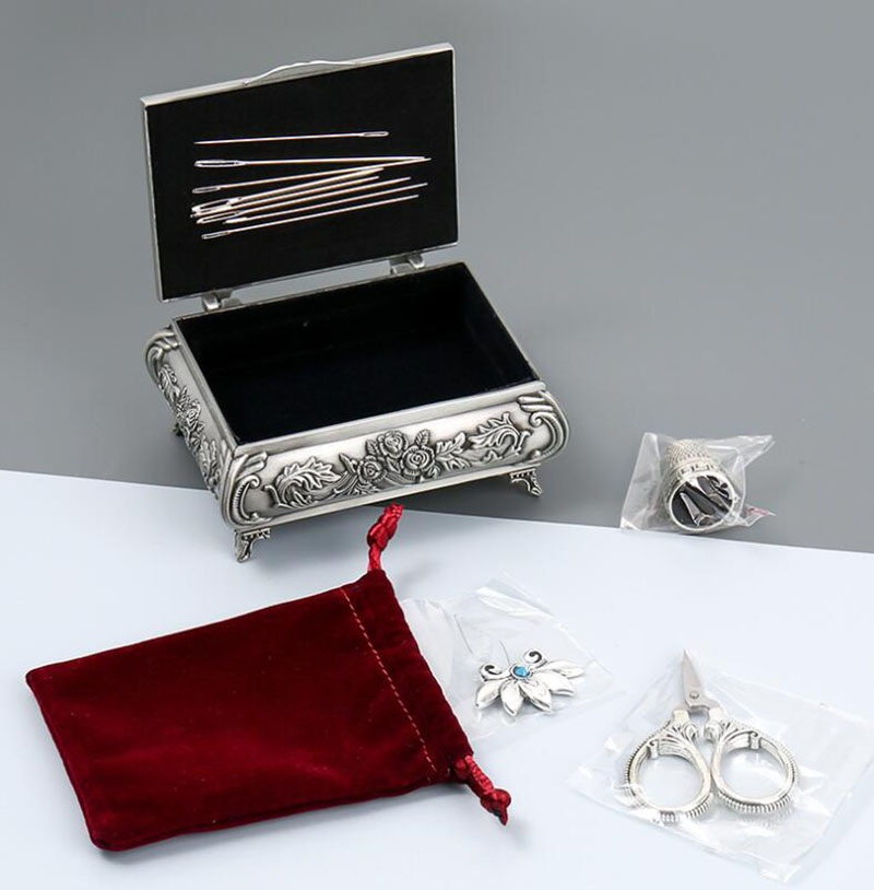Kit De Tesoura De Bordado De A - Sewing Thimble Metal avaliação e preço