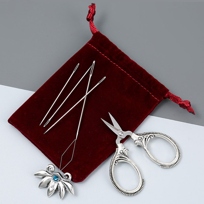 Kit De Tesoura De Bordado De A - Sewing Thimble Metal avaliação e preço