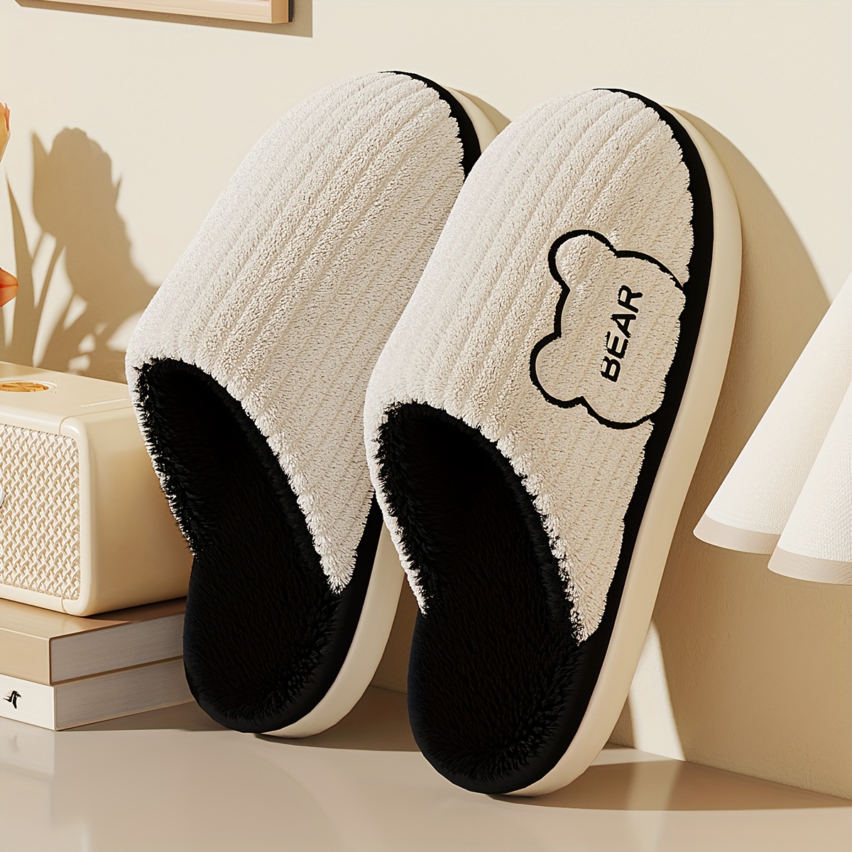 Inverno quente chinelos de pel - Sewing Fleece avaliação e preço