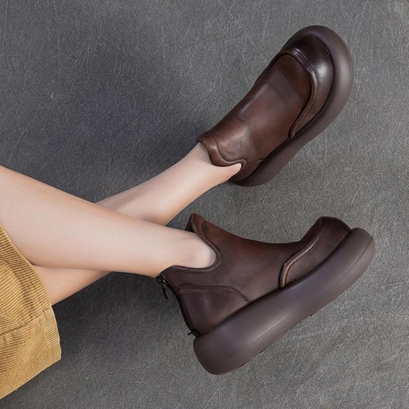 Botas Curtas de Cano Alto, Nov - Sewing Zipper avaliação e preço
