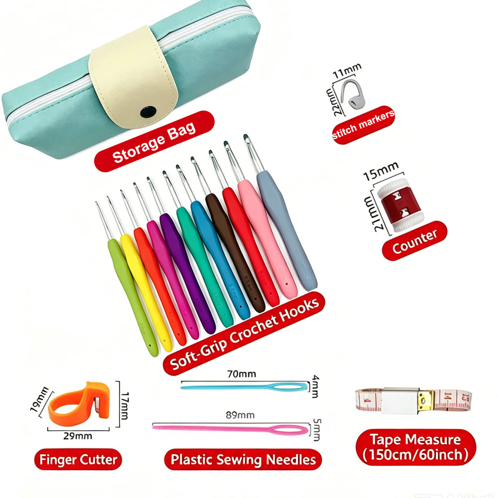 Kit de Agulhas de Crochê com 3 - Sewing Knit avaliação e preço
