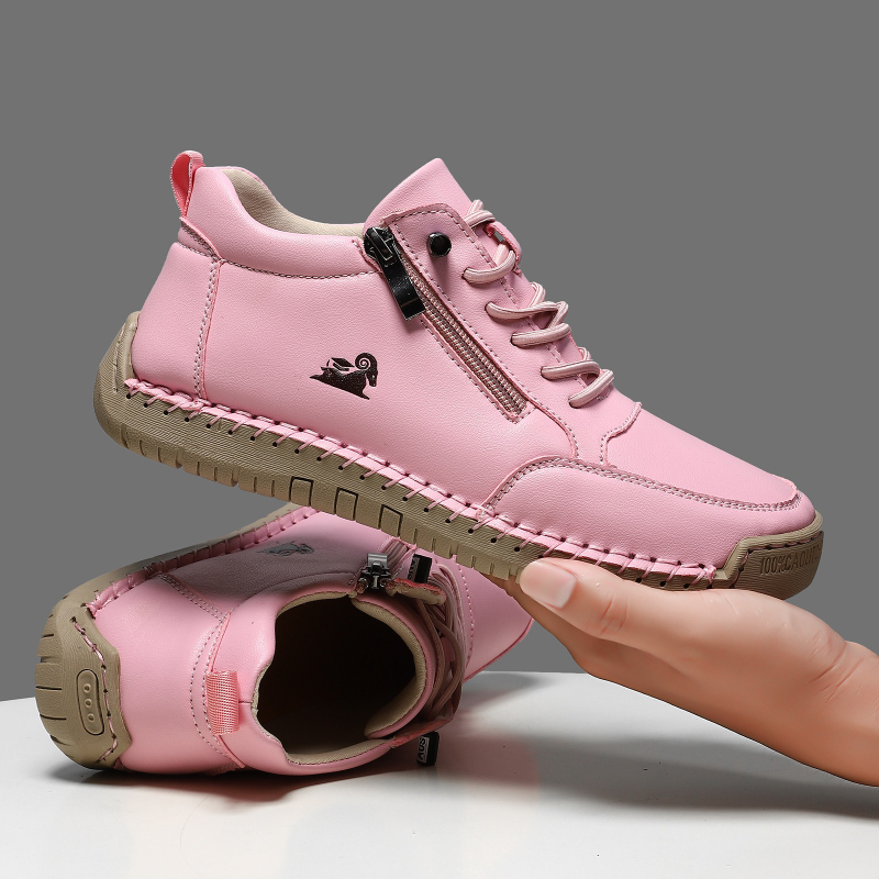 Tênis feminino de couro artesa - Sewing Latex avaliação e preço