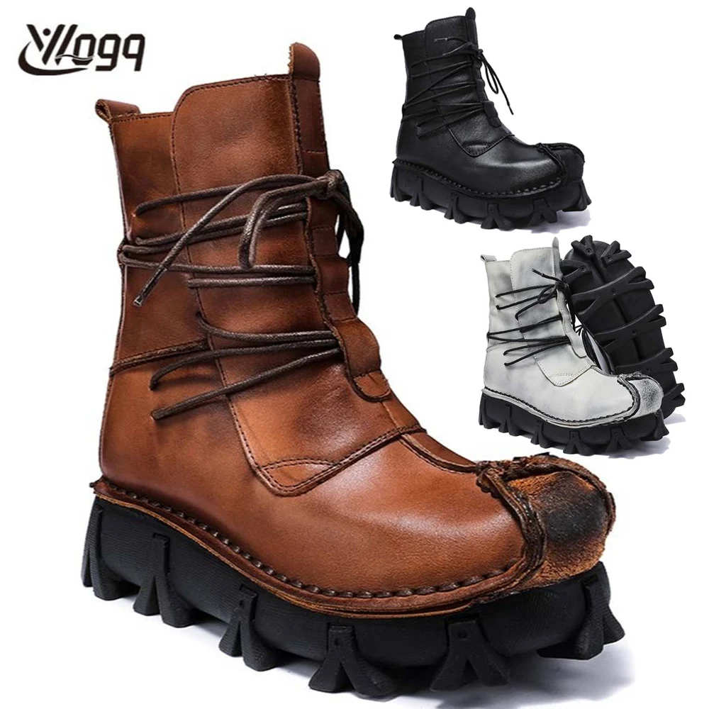 Botas de caveira de couro genu - Sewing Latex avaliação e preço